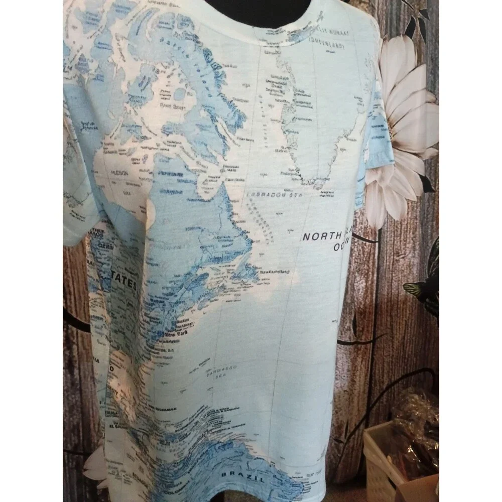 Exclusive Tee North Atlantic Ocean," "Brazil," and "Labrador Sea" - Picture 2 of 6